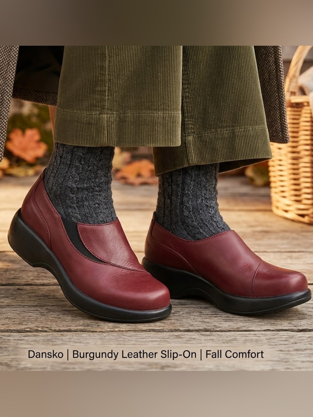 Dansko Burgundy Red Leather Asymmetrical Slip On Clog Loafers EU 39 US 8.5-9